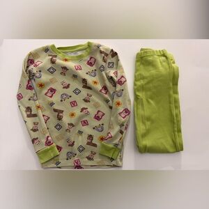 Uniqlo Kids Pajama Set - Cream and Green Toy Story
